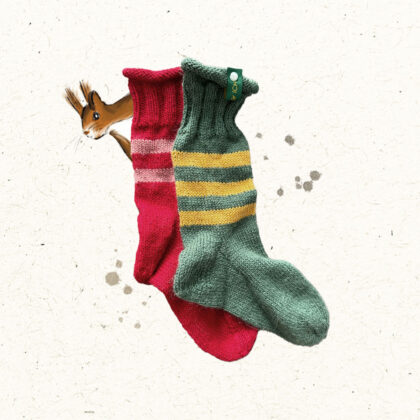 Produkbild, selbstgetrickte Socken